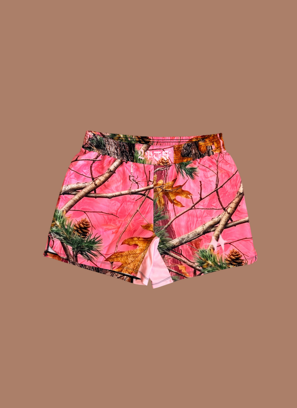 PINK CAMO FIGHT SHORTS